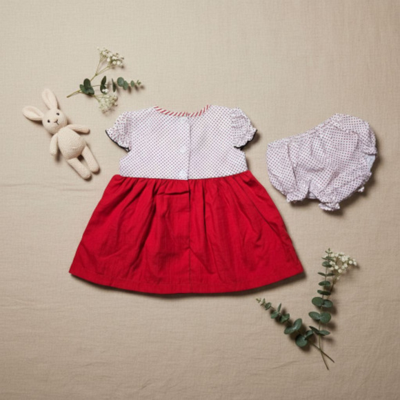 New Baby Girl Dress Set with matching headband underwear size 3 to 6 months - Picture 3 of 3